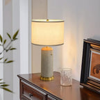 Boho Bedside Table Lamps Set of 2-22.4" Modern Nightstand Lamp for Bedroom Living Room, Vintage End Table Lamp with Linen Shade