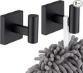 KOKOSIRI Robe Hook Bathroom Towel Coat Hooks Matte Black for Bath Kitchen Wall 2 Pack Stainless Steel B1013BK-P2