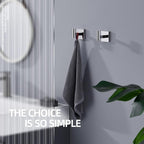 KOKOSIRI Robe Hook Bathroom Towel Coat Hooks for Bath Kitchen Wall 2 Pack Chrome Stainless Steel B1013CH-P2