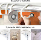 Lnond 4Pcs Bathroom Shower Curtain Sets with Rugs,Orange Brown Painting Art Bathroom Sets with Shower Curtain and Rugs and Accessories