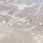 Shower Curtain 72x72 Inch, Polyester Fabric | Waterproof Botanical Design with Cream & Taupe-Grey Leaves