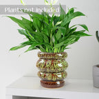 Ceramic 5 inch Plant Pot - Planter for Indoor Plants with Drainage Hole, Flower Pots for Orchid, Succulent,Outdoor Plants, Modern Glaze Planters for Home Office Decor Gift