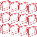 Weewooday 12 Pieces Clear Makeup Bags Cosmetic Storage Bags PVC Zipper Pouches Travel Waterproof Makeup Plastic Case for Women Organizing Toiletries Traveling Bathroom