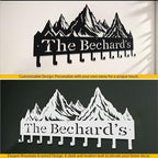 Custom Metal Key Rack Hooks, Personalized Key Holder for Wall, Mountain Theme Wall Decoration, Key Hanger Organizer for Living Room, Entryway, Offices, Kitchen Decor