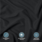 Bare Home King Pillow Sham Covers - Set of 2 - Premium 1800 Ultra-Soft Microfiber - Double Brushed - Stain & Fade Resistant - Bed Pillow Shams - Pillows Not Included (Set of 2, Black)
