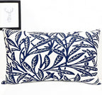 Decorative Throw Pillow Covers Set of 2 Blue Pillow Covers 12x20 inch Soft Short Plush Floral Throw Pillow Cases Square Farmhouse Outdoor Pillow Covers for Couch Sofa Bedroom Living Room