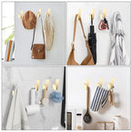 SARIHOSY5 Packs Coat Hooks,Metal Hooks for Clothes, Hats, Bags, Towels, Keys(Frosted Gold)