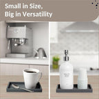 Countertop and Vanity Tray - 2 PC Small 7.7" Silicone Bathroom Trays, Kitchen Soap Tray, Dish Sponge Soap Holder Kitchen Sink Organizer Caddy, Bathroom Counter Trays for Lotion Dispenser