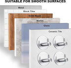 Towel Hooks for Bathroom (4 Pack) Adhesive Towel Hook Shower Hooks for Inside Shower - Sticky Bathroom Wall Hooks for Hanging Towels, Robe, Loofah, Bath Sponge - Brushed Nickel Towel Hooks
