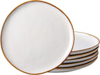 AmorArc Ceramic Plates Set of 6, 8.5 Inch Handmade Reactive Glaze Stoneware Plates set for Dessert, Salad, Appetizer, Small Dinner Plates, Microwave & Dishwasher Safe, Scratch Resistant