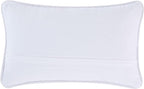 Boho Living Jada Premium Woven Design, Decorative Throw, Living Room Décor, (1) 12" x 20" Pillow Cover, White