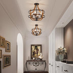 Farmhouse Chandelier for Dining Room 16.9" Wooden Chandelier 4-Light Rustic Candle Chandeliers Modern Faux Wood Vintage Chandeliers Light Fixture for Kitchen Foyer Hallway Entryway Bedroom