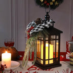 Christmas Decorations Christmas Lantern, Christmas Decor Candle Lanterns, 14 Inch Flameless Candle Lantern, Outdoor Patios Indoor Home Table Fireplace Farmhouse Decorations,Holiday Xmas Gifts