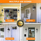 JYZ Dusk to Dawn Outdoor Wall Lantern, 20 Inch Large Exterior Wall Sconce Light with Clear Glass, Weather Proof Wall Mount Fixture for Front Porch, Doorway, Garage, Patio, Backyard JYOWL04-L