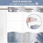Muuyi Mixed Color Watercolor Floral Shower Curtain,No Hook Shower Curtain,Polyester Shower Curtains with Snap in Fabric,Sheer Top Window for Bathroom Decor,Waterproof & Washable,72W x 75L Inch