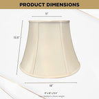 Royal Designs Modified Bell Lamp Shade - Beige - 11 x 18 x 13.5