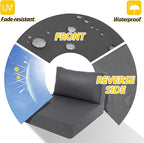 AAAAAcessories Outdoor Deep Seat Cushions, Waterproof, Fade-Resistant Patio Furniture Replacement Cushions, 23.5" x 25.5" x 5" + 23.5" x 13.5", Dark Gray