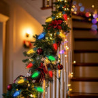50 LED C6 LED Christmas Lights 16.4Ft C6 Christmas Lights Battery Operated C6 Christmas Lights Seasonal Lighting for Indoor Outdoor Xmas Tree Garden Patio Party Christmas Decor Multi-Color