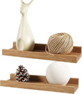 Floating Shelves Wall Mounted, 12 Inch Solid Oak Wood Shelf for Decor and Storage, Picture Ledge for Bedroom Bathroom Living Room Kitchen, Natural Color, 12 * 4 * 1.5, Set of 2