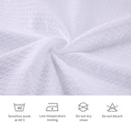LaCyan 3 in 1 Waterproof Waffle Weave Shower Curtain and Clear Liner Set with 6 Stainless Steel Hooks Double Sided for Bathroom 72 Inches Heavy Duty Polyester Fabric Shower Curtains 36x72