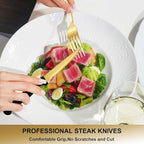 61Pcs Silverware Set with Organizer, Silver Stainless Steel Flatware Set for 10 Cutlery Utensil Sets with Steak Knives, Spoons and Forks Set, Dishwasher Safe