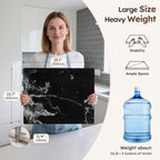 Diflart Natural Marble Stone Cutting Board for Kitchen, 16x20 Inch, Black, Marble Slab Pastry Board Large with Non-Slip Feet for Cheese, Charcuterie, Dough Chocolate, Pack of 1 Piece