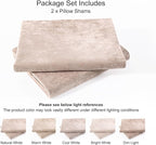 PHF Truly Velvet Pillowcases Standard Size, No Insert, 2 Pack Ultra Soft Breathable Pillow Shams Covers with Envelope Closure, 20" X 26" Luxury Cozy Warm Fuzzy Flannel, Rose Pink