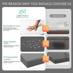 idee-home Outdoor Chair Cushions Set of 2, Thick 17" x 17" x 3" Outdoor Seat Cushion Patio Furniture Waterproof with Ties, Patio Chair Pads Dining Medium Grey