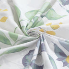 90 Inch Fabric Shower Curtain, Extra Long Sage Green Gray Yellow Watercolor Botanical Leaf Shower Curtains for Bathroom, 72" W x 90" H