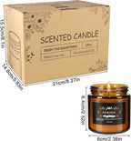 12 Pack Black Apothecary Jar Scented Candles - Natural Soy Wax with Premium Essential Oils, Lavender, Rose, Vanilla & More, 3.5oz/100g Each, Relaxing Aromatherapy Gift Set