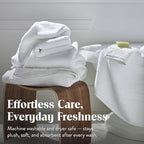 Brooklinen Super-Plush Turkish Cotton Bath Towel Set - Includes 4 Bath Towels Cotton, 820 GSM, Highly Absorbent, Machine Washable, Perfect for Home & Bathroom (White)