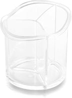 BINO The Triad' 3 Compartment Acrylic Makeup and Jewelry Organizer, Clear and Transparent Cosmetic Beauty Vanity Holder Storage, Clear