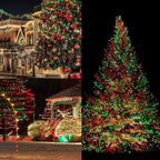 2 Pack 200 LED Solar Christmas Lights Outdoor Waterproof, Solar String Lights for Outside, Solar Outdoor String Light with 8 Lighting Modes for Xmas Tree Wedding Party Yard Decorations (Red and Green)