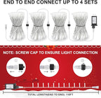 100FT 300 LED Christmas Lights Plug in,Outdoor Indoor Waterproof Fairy Lights with Timer and 8 Modes, Connectable Christmas Tree Lights for Outdoor Indoor Garden Party Decoration(Warm White)