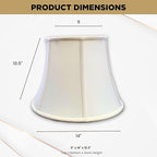 Royal Designs, Inc. BSO-708-14LNEG Modified Bell Basic Lamp Shade, 9 x 14 x 10.5, Linen Eggshell