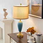 Living Room Table Lamp, 25.5" Touch Lamp for Nightstand with USB A+C Ports, Modern Farmhouse Table Lamps for Bedroom, Bulb Included