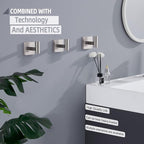 KOKOSIRI Robe Hook Bathroom Towel Coat Hooks for Bath Kitchen Wall 3 Pack Brushed Nickel Stainless Steel B1013BR-P3