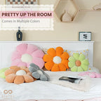 Sioloc Flower Pillow,Flower Shaped Throw Pillow Butt Cushion Flower Floor Pillow,Seating Cushion,Cute Room Decor & Plush Pillow for Bedroom Sofa Chair(Blush,29.5")