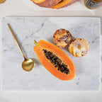 Marble Pastry and Cutting Board 12x16 Inch, Marble Slab With Non-Slip Feet For Baking, Cheese, Charcuterie, Chocolate, Pack of 1 Piece, Carrara White