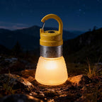 NxyznmqlCamping Essentials, Rechargeable Waterproof LED Color Changing Light, Waterproof Portable Light with Bottle Adapter, Outdoor Emergency Light (Yellow)