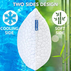 Cooling Bed Pillows for Sleeping, Shredded Memory Foam Pillows 2 Pack, Gel Pillows Standard Size Set of 2, Support Yet Soft Adjustable Pillow for Side, Back Sleepers Home and Dorm Essentials for Deco