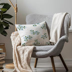 JINYO Rustic Blue Hydrangea Floral Pillow Covers 18x18, Blue Hydrangea Decor, Farmhouse Spring Flower Grandmillenial Pillow Covers for Home Bedroom Living Room, Cottagecore Room Decor