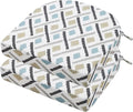 idee-home Outdoor Chair Cushions Set of 2, Thick 19" x 19" x 3" Outdoor Seat Cushions Patio Furniture Waterproof with Ties, Dining Pads