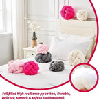 Uvvyui Knot Pillow Ball, Soft Hot Pink Home Decor Knotted Pillows, Handmade Round Plush Throw Pillow, Aesthetic & Cute Large Decorative Pillows for Bed, Floor, Couch, Bedroom Home Decor 8 inches