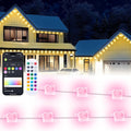 RGB Permanent Outdoor Lights for House, 400FT with 200 LED, IP67 Waterproof LED Lights for Christmas Decorations, Work with Remote, APP
