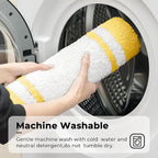 GRANNY SAYS Microfiber Bathroom Rugs Non Slip Washable, Water Absorbent Bathroom Mats for Tub, Soft Bath Mats for Bath Floor & Shower, Bath Rug, 20" x 32", Yellow