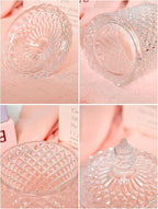 Jenseits 2-Pack Crystal Apothecary Jars with Lid, Cotton Ball Holders and Qtip Holder for Home Decor