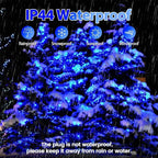 75.8 FT 200 LED Blue Christmas String Lights Outdoor & Indoor, Timer & Memory Function & 8 Modes, Extendable Ultra Bright Green Wire Mini Twinkle Lights for Xmas Tree Patio Holiday Party Garden Decor