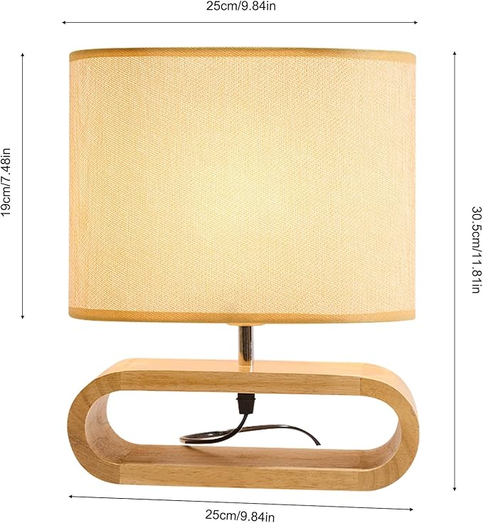 Eapmic Table Lamp,Bedside End Table Lamp Traditional Nightstand Desk Lamp Geometric Lamp with Shade for Living Bedroom Office (Modern,Style 1)