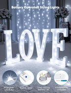 Minetom 20 Pack Fairy Lights Battery Operated String Lights, 8 Modes & Timer, 7ft 20LED White Waterproof Silver Wire Twinkle Lights, Firefly Starry Moon Lights for Mason Jars DIY Christmas Wedding